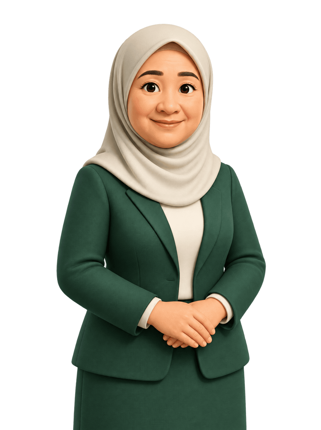 Potret karakter 3D wali murid dan pengelola sekolah dewasa